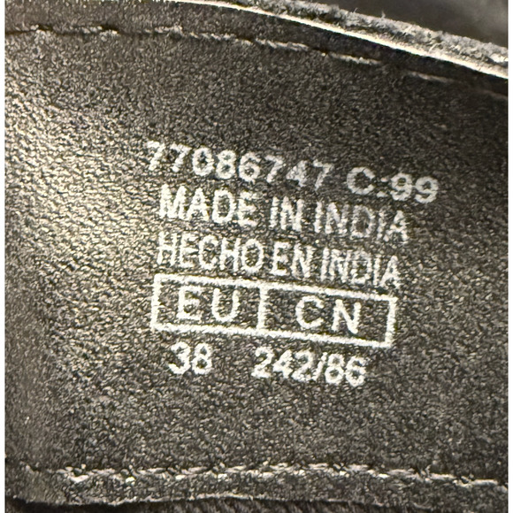 NEW MANGO MNG BLACK LEATHER COWBOY BOOTS SZ 38 7.5 - Picture 9 of 10